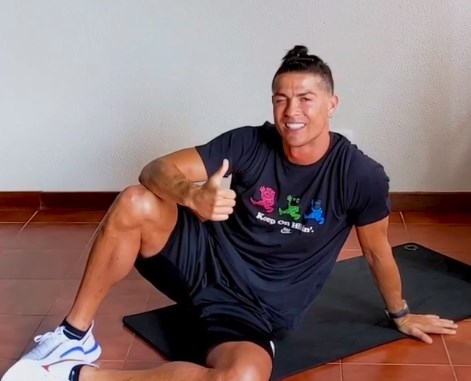 Cristiano Ronaldo's new haircut.