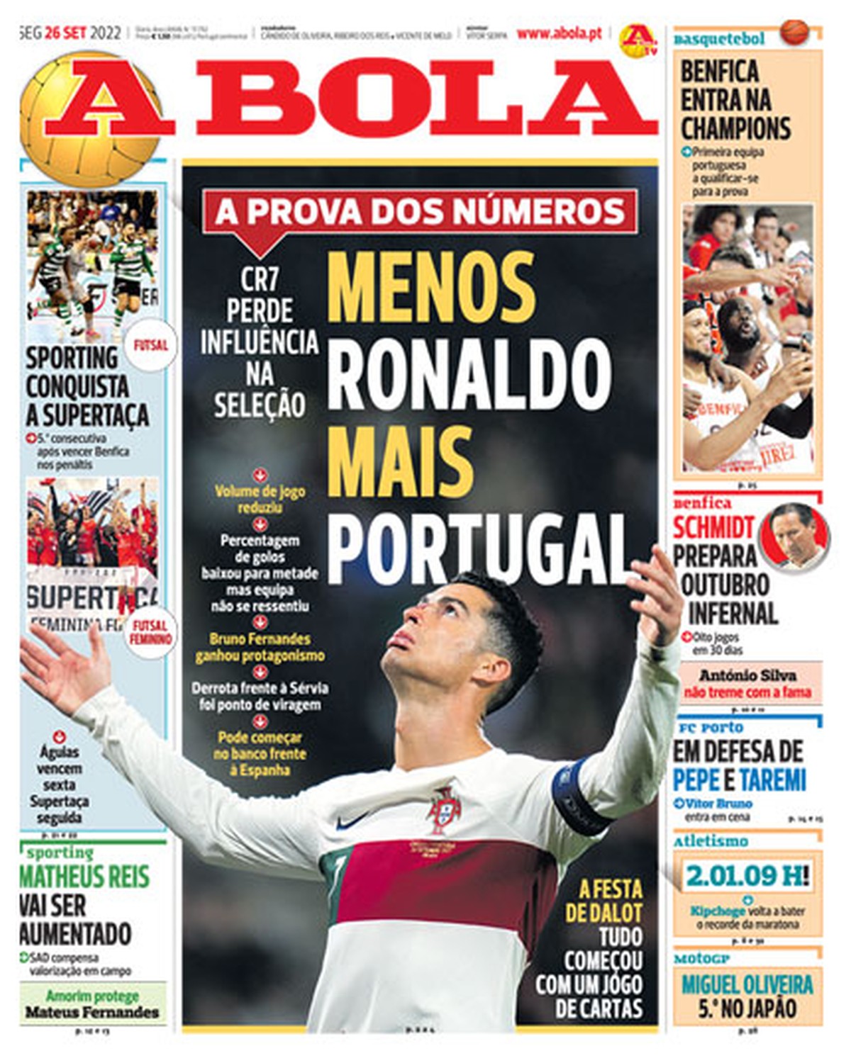 Portuguese newspaper criticizes CR7: "Less Ronaldo, more Portugal" |  international football