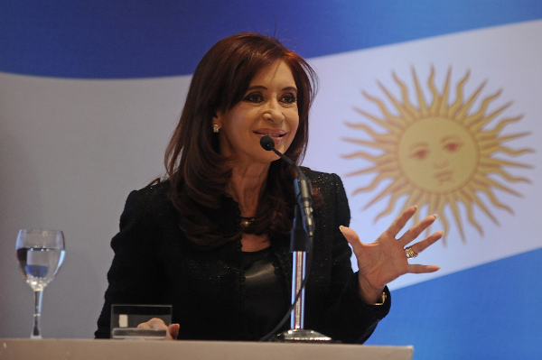 Cristina Kirchner em discurso